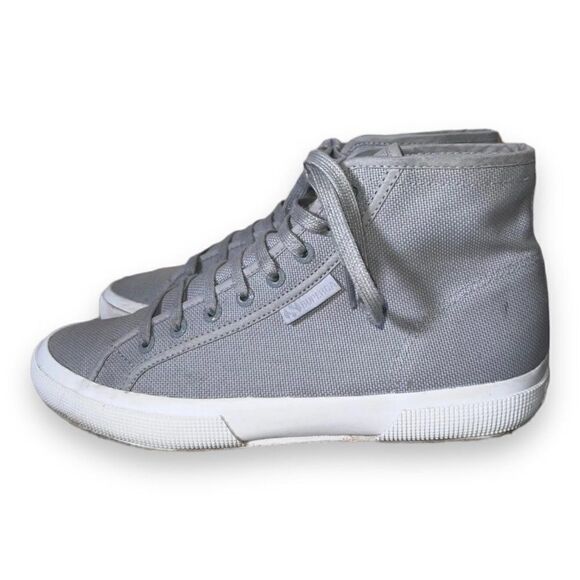 Superga Coto 2795 Cotton Canvas High Tops Grey Women's 9.5 - Picture 2 of 11